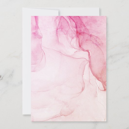 Save The Date Abstrait Pastel Aquarelle rose violet Anniversaire (Dos)