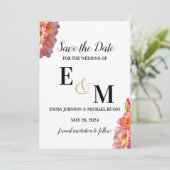 Save The Date Abstrait simple Gladiolus Lettres Mariage (Debout devant)