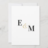 Save The Date Abstrait simple Gladiolus Lettres Mariage (Dos)