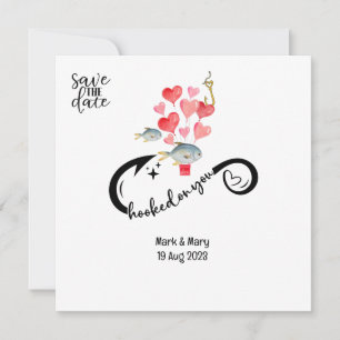 Save The Date Accros de vous amateurs de pêche Mariage  Aquarell