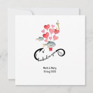 Save The Date Accros de vous amateurs de pêche Mariage  Aquarell