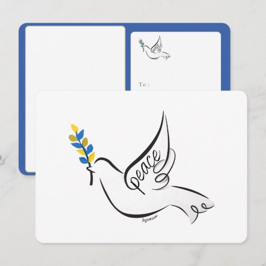 Save The Date Accueil personnalisé de Dove of Peace (Devant / Derrière)