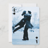 Save The Date Ace of Spades Modern Chic Photo Enregistrer la dat (Dos)