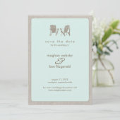 Save The Date Adirondack Chaises Mariage Enregistrer la date (Debout devant)