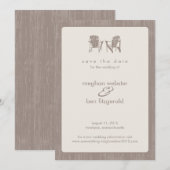 Save The Date Adirondack Chaises Mariage Enregistrer la date (Devant / Derrière)