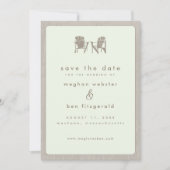 Save The Date Adirondack Chaises Mariage Enregistrer la date (Devant)