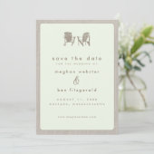 Save The Date Adirondack Chaises Mariage Enregistrer la date (Debout devant)