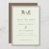 Save The Date Adirondack Chaises Mariage Enregistrer la date (Devant / Derrière)