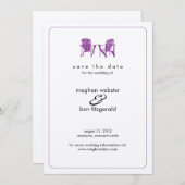 Save The Date Adirondack Chaises Mariage Enregistrer la date (Devant / Derrière)