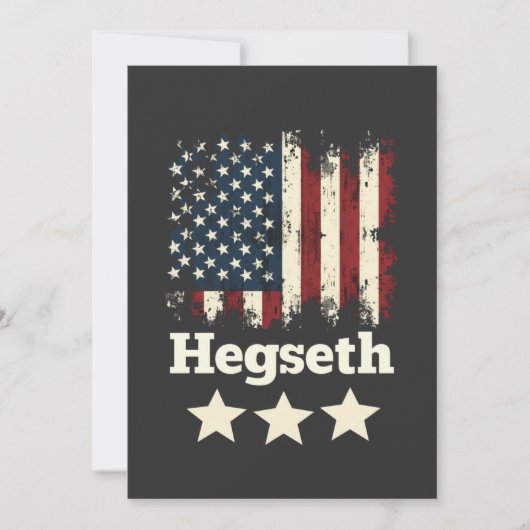 Save The Date Administration Hegseth Trump Drapeau américain (Devant)