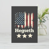 Save The Date Administration Hegseth Trump Drapeau américain (Debout devant)