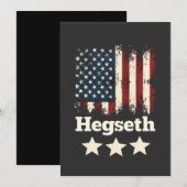 Save The Date Administration Hegseth Trump Drapeau américain (Devant / Derrière)