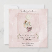 Save The Date Adorable Elephant Rustique Baby shower Boho (Devant)