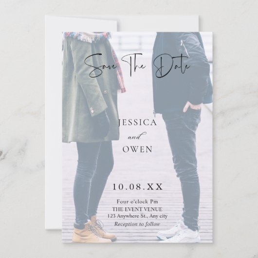 Save The Date Aesthetic photo wedding (Devant)