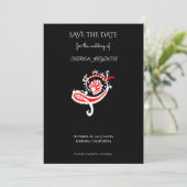 Save The Date Affiche à motif Paisley – Conception florale d'art (Debout devant)