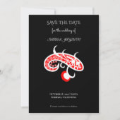 Save The Date Affiche d'art vectoriel floral – Conception de fle (Devant)
