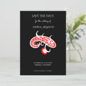 Save The Date Affiche d'art vectoriel floral – Conception de fle (Debout devant)