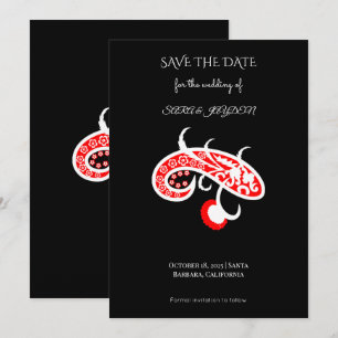 Save The Date Affiche d'art vectoriel floral – Conception de fle