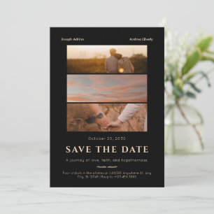 Save The Date Affiche de film romantique minimaliste photo de ma