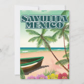 Save The Date Affiche de la plage de Sayulita au Mexique (Devant)