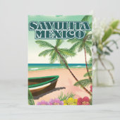 Save The Date Affiche de la plage de Sayulita au Mexique (Debout devant)