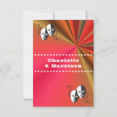 Save The Date Affiche de théâtre thème de mariage billet de spec (Dos)