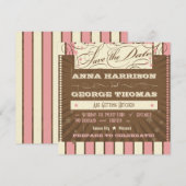 Save The Date Affiche Rustique : Mousse de Fraises Date à Sauveg (Devant / Derrière)