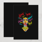 Save The Date African Queen Strong Woman Black History Month Pro (Devant / Derrière)