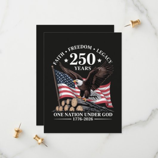Save The Date Aigle 250e anniversaire États-Unis (Devant/Arrière en situation)