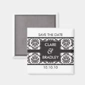 SAVE THE DATE :: aimant :: damask - noir (Recto/Verso)