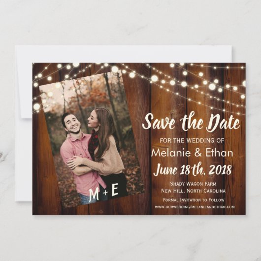 Save The Date AJOUTER LA PHOTO - Mariage Enregistrer La Date Inv (Devant)