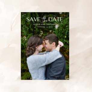 Save The Date Alexis Black and White Elegant Mariage moderne