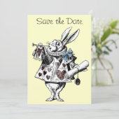Save The Date Alice au pays des merveilles Lapin Enregistrer la  (Debout devant)