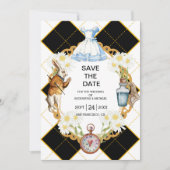 Save The Date Alice au pays des merveilles Mariage Enregistrer l (Devant)