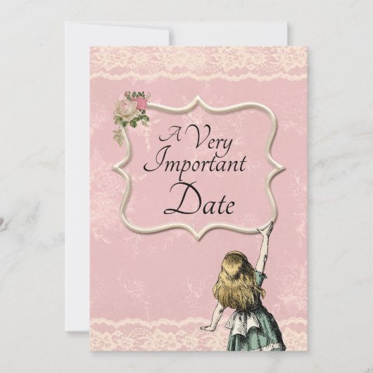 Save The Date Alice au pays des merveilles Très important Mariag (Devant)