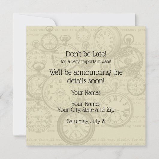 Save The Date Alice & Cheshire Chat : Whimsical Wonderland Imagi (Dos)
