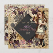 Save The Date Alice In Wonderland Enregistrer La Date (Devant / Derrière)
