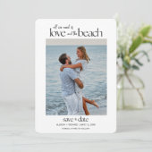 Save The Date All We Need Is Love and the Beach Photo  (Debout devant)