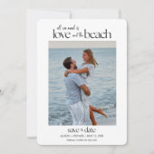 Save The Date All We Need Is Love and the Beach Photo  (Devant)