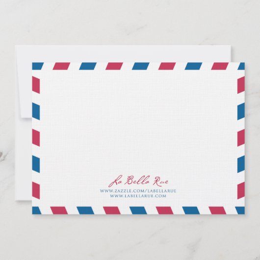 Save The Date Allemagne Air Mail Mariage Enregistrer La Date (Dos)