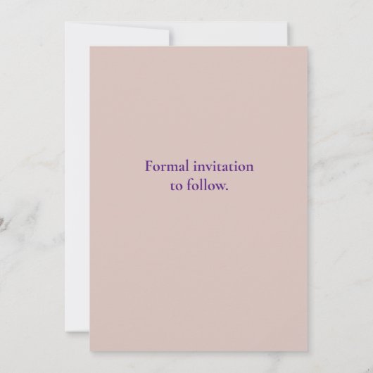 Save The Date Alliance de mariage simple Champagne Enregistrer l (Dos)