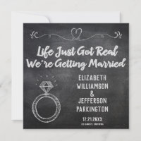 Alliance de mariage tableau noir moderne