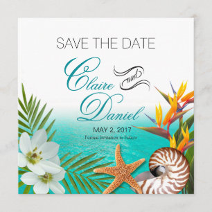 Save The Date Aloha économies de Frangipani de Plumeria de plage