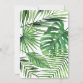 Save The Date Aloha palme tropicale et or script anniversaire (Dos)