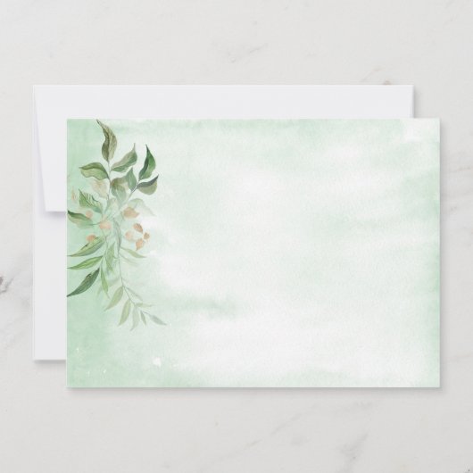 Save The Date Alphabet Feuille Tropical Green & Gold Monstera (Dos)