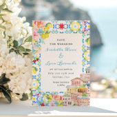Save The Date Amalfi Coast Lemon tuiles Mariage italien