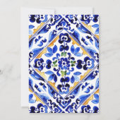 Save The Date Amalfi Vase bleu italien avec citrons (Dos)