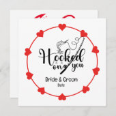 Save The Date Amateurs de pêche Hook sur vous Mariage (Devant / Derrière)