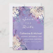 Save The Date Ambiance romantique Lavande Aquarelle Florale Prin (Devant)