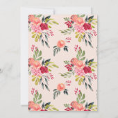 Save The Date Amelia Bold Aquarelle Bouquet Floral Moderne (Dos)